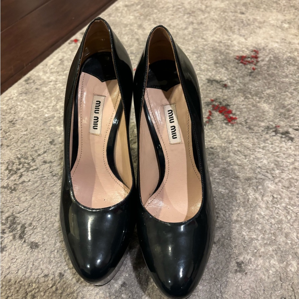 Black Platform Miumiu Heels